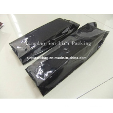 Black Plastic Stand up Zipper Coffee Pouch/Bag with Valve